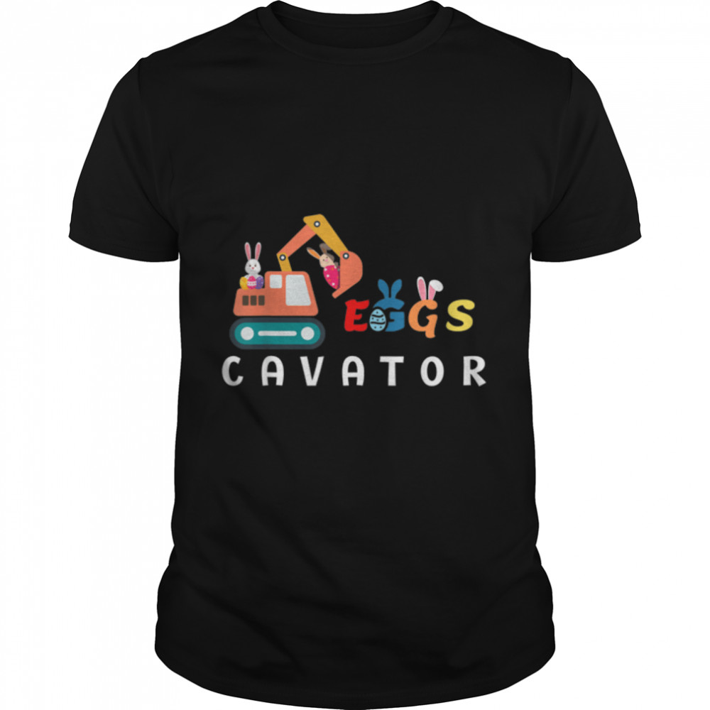 Easter Egg Hunt Toddlers Constructions Trucks Boys Children T-Shirt B09w958czp