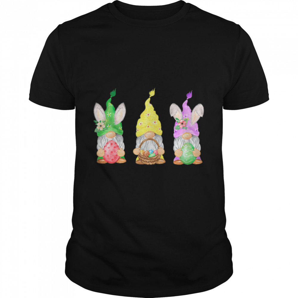 Easter Gnomes Bunny Easter Egg Hunting Basket T-Shirt B09w63v6x8
