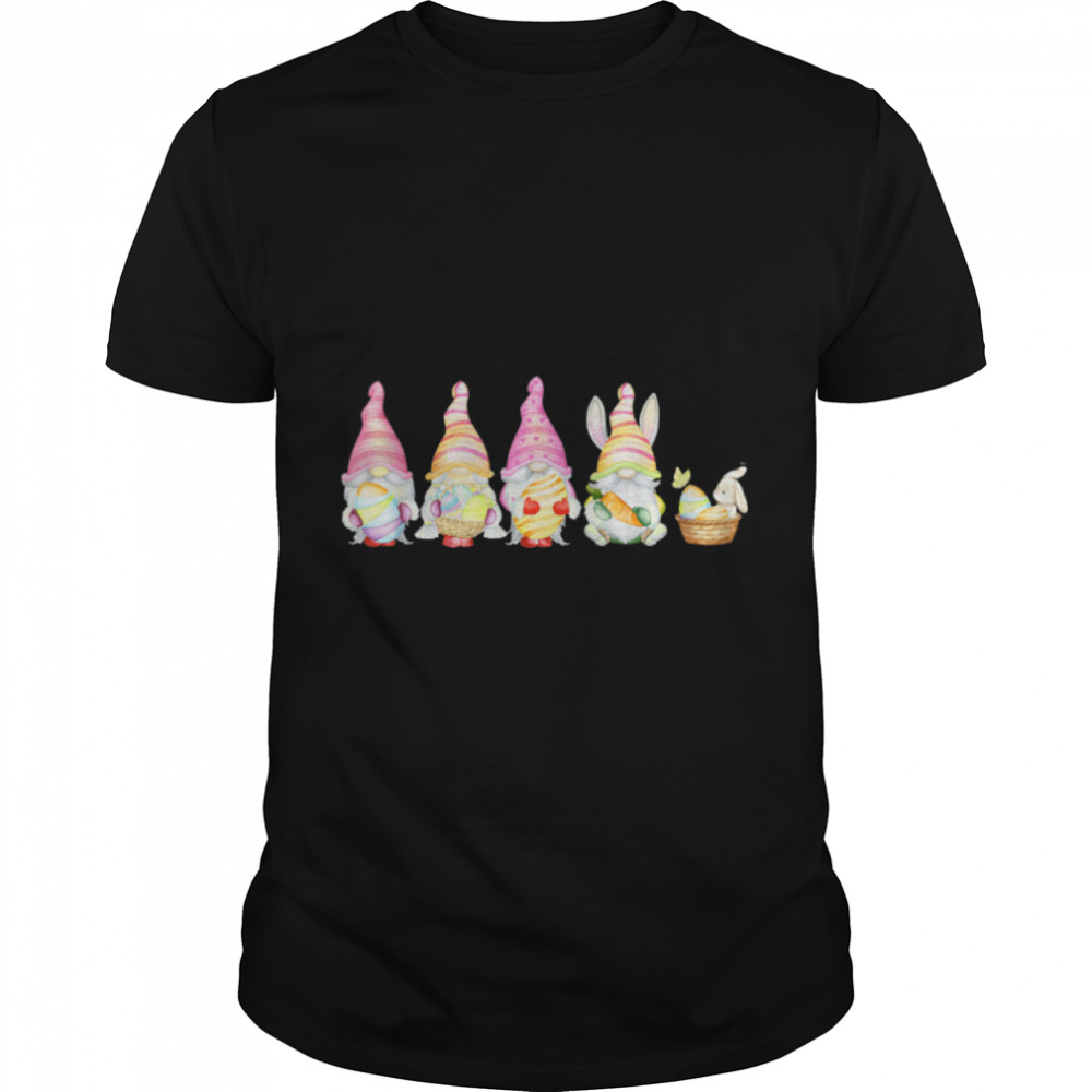Easter Gnomes Easter Egg Hunting Basket Bunny Easter T-Shirt B09w63c6ym