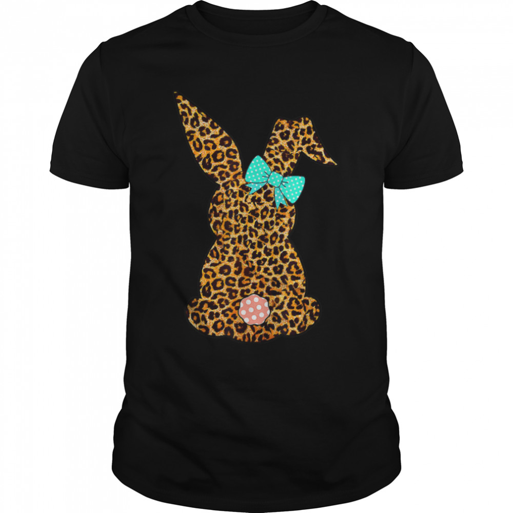 Easter Leopard Bunny Rabbit Palm Sunday Girls Women Kids T-Shirt B09w9nslfz
