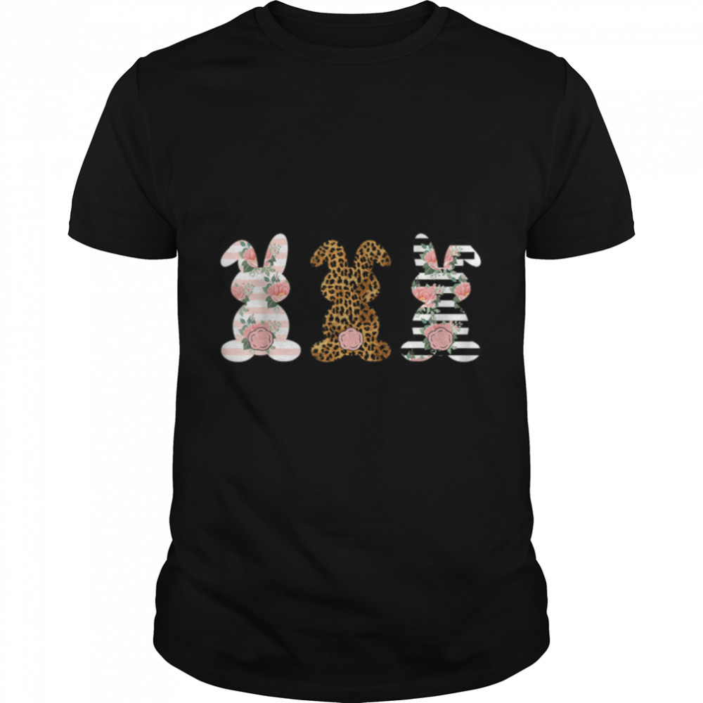 Easter Leopard Bunny Rabbit Palm Sunday Girls Women Kids T-Shirt B09wcrwqfp