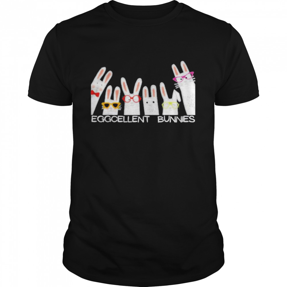 Eggcellent Bunnies Happy Easter Cool Bunny Cute Egg Hunt Tee Shirt
