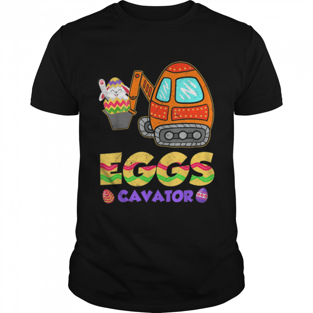 Eggscavator Happy Easter Funny Excavator Hunting Egg Kids T-Shirt B09w8lhjbw