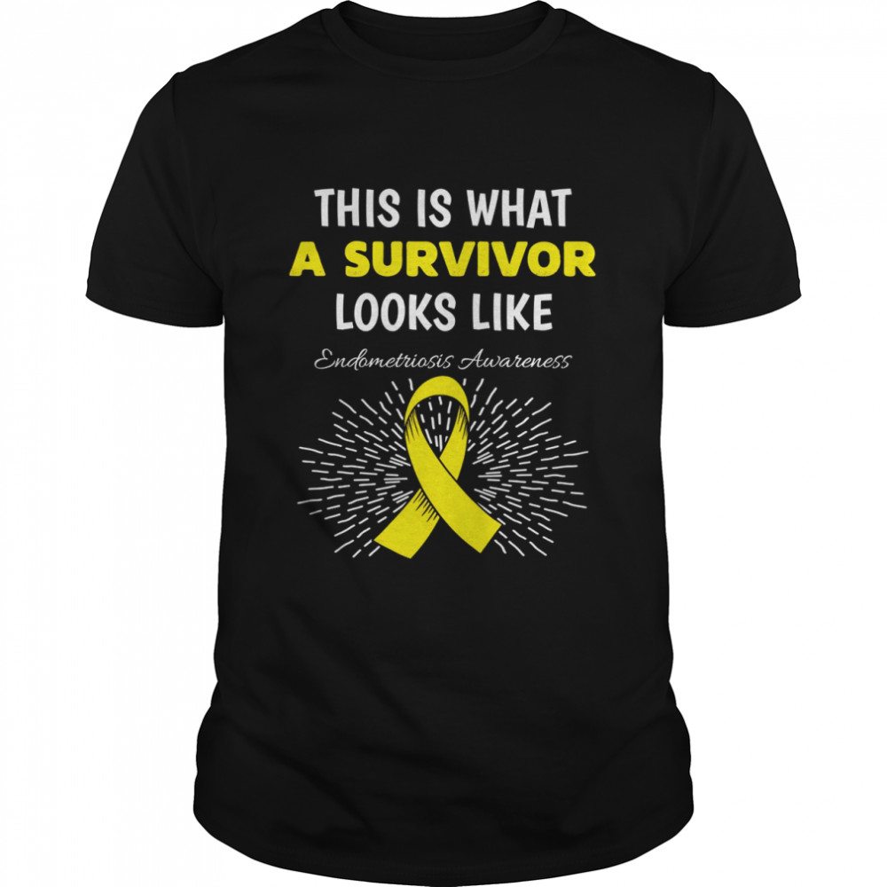 Endometriosis Disease Awareness Survivor Yellow Ribbon Shirt Endometriosis Disease Awareness Survivor Yellow Ribbon Shirt