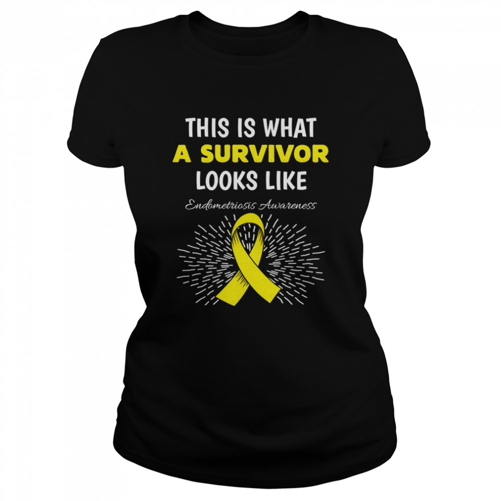 Endometriosis Disease Awareness Survivor Yellow Ribbon Shirt 1 » Cool Gifts for You - Mfamilygift Endometriosis Disease Awareness Survivor Yellow Ribbon Shirt 1
