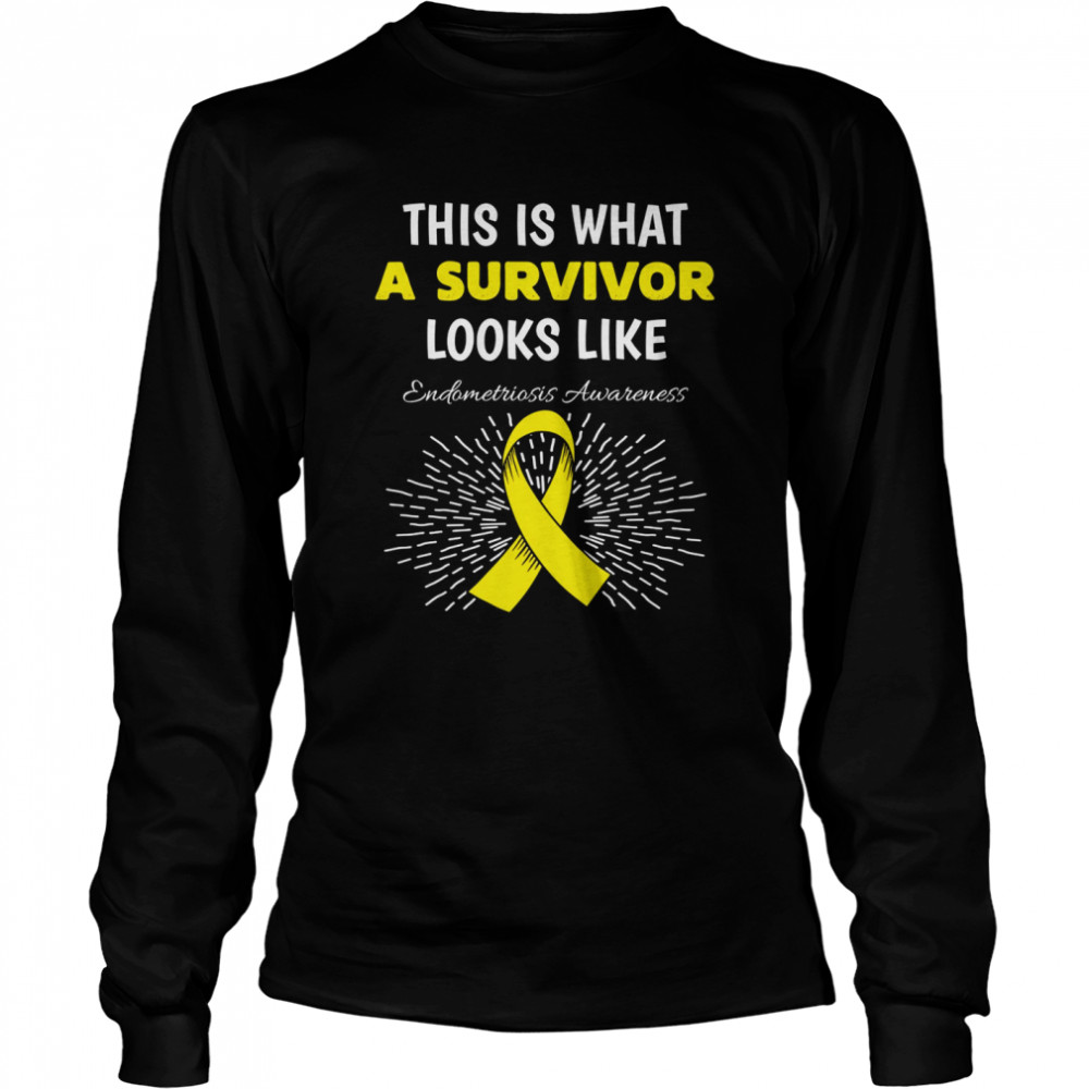 Endometriosis Disease Awareness Survivor Yellow Ribbon Shirt 2 » Cool Gifts for You - Mfamilygift Endometriosis Disease Awareness Survivor Yellow Ribbon Shirt 2