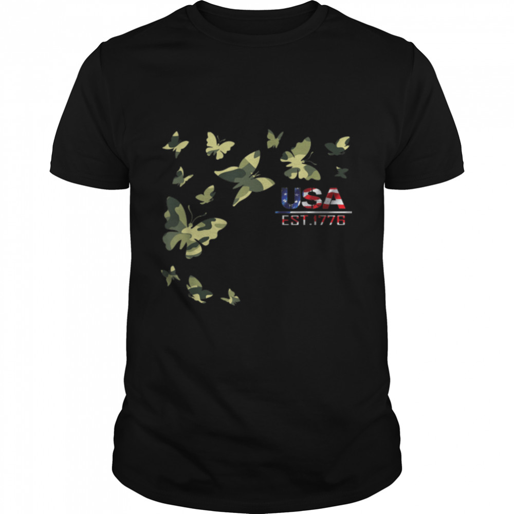 Est 1776 Shirt, 4Th Of July American Independence Army Flag T-Shirt B09zhf4krp