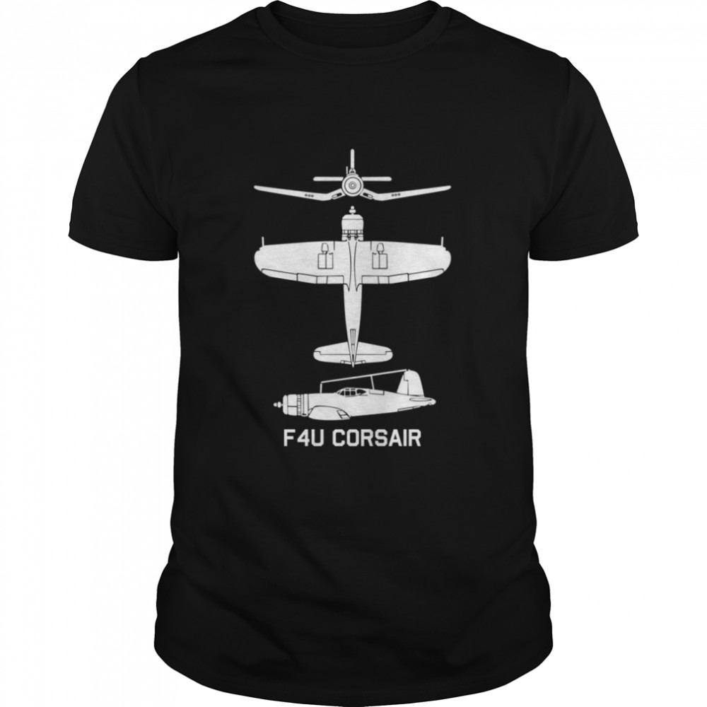 F4u Corsair American Ww2 Fighter Plane Silhouettes Shirt F4u Corsair American Ww2 Fighter Plane Silhouettes Shirt