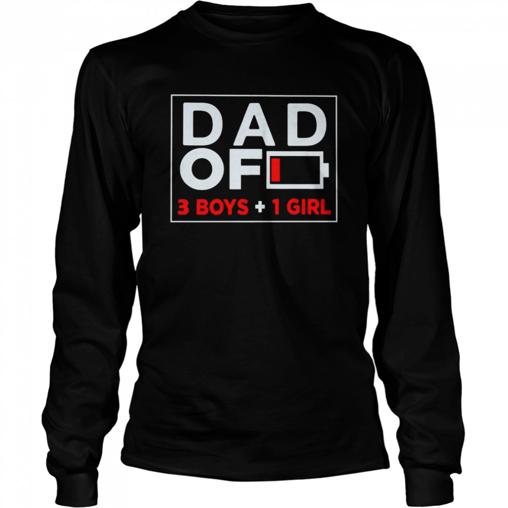 Family Lover Dad Of 3 Boys 1 Girl Shirt 2 » Cool Gifts for You - Mfamilygift Family Lover Dad Of 3 Boys 1 Girl Shirt 2