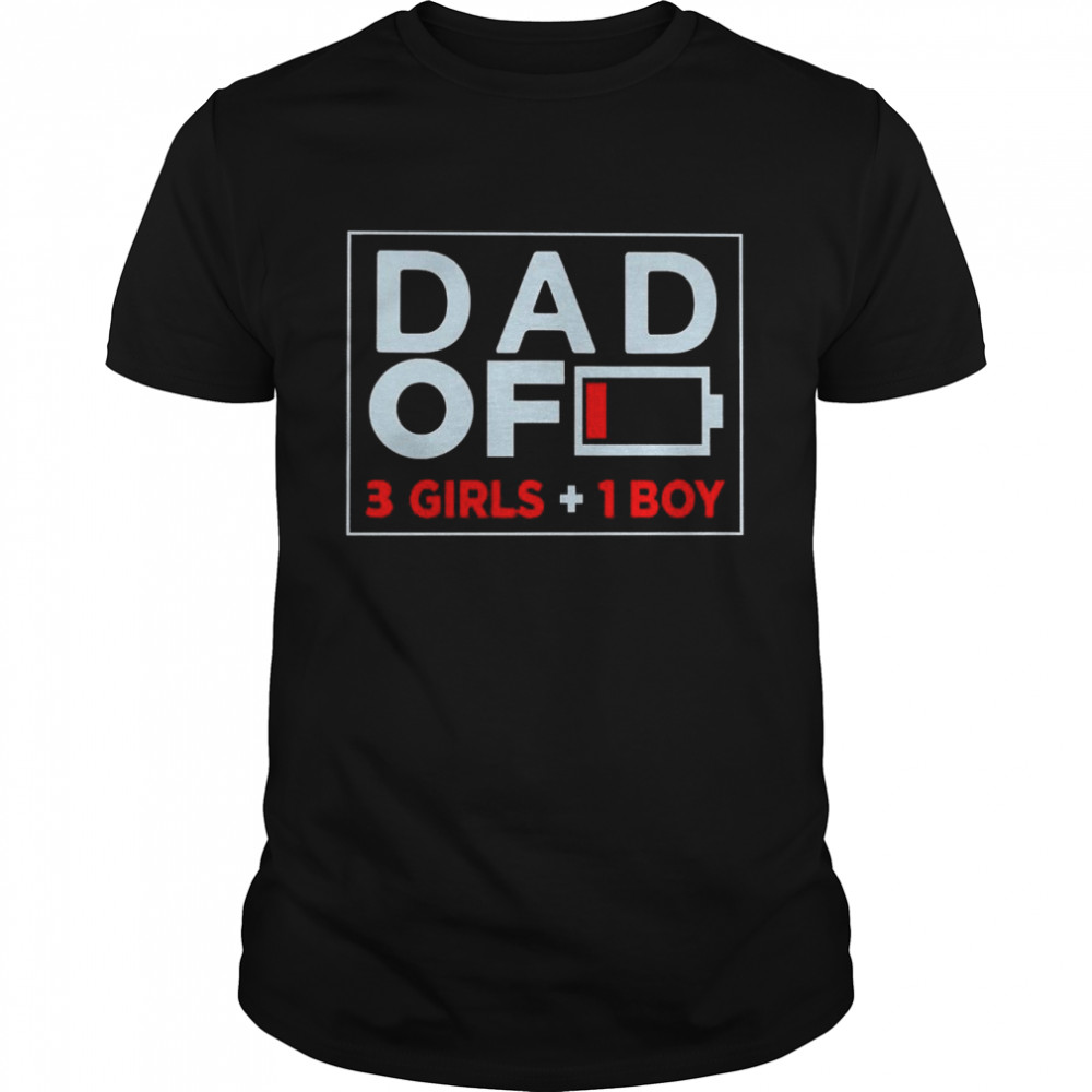Family Lover Dad Of 3 Girls 1 Boy Shirt Family Lover Dad Of 3 Girls 1 Boy Shirt