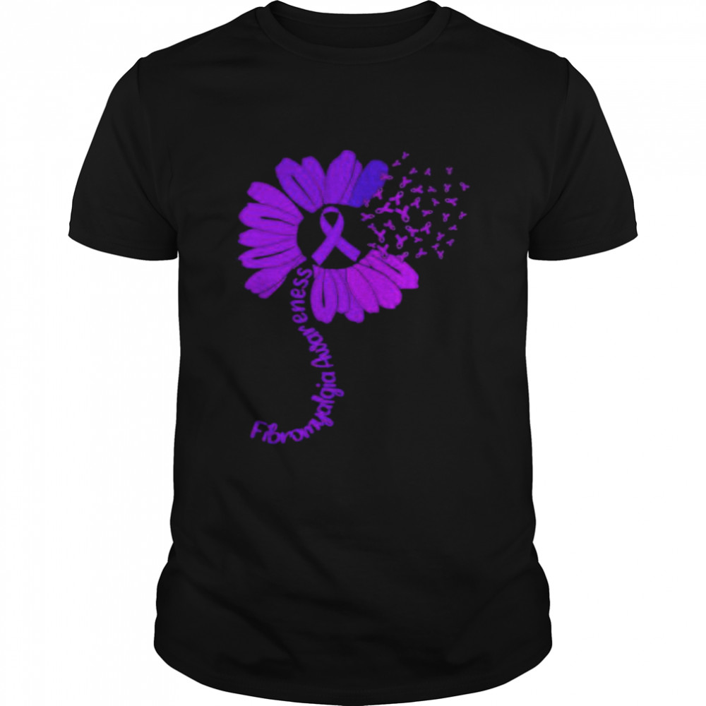 Fibromyalgia Awareness Ribbon Sunflower Shirt