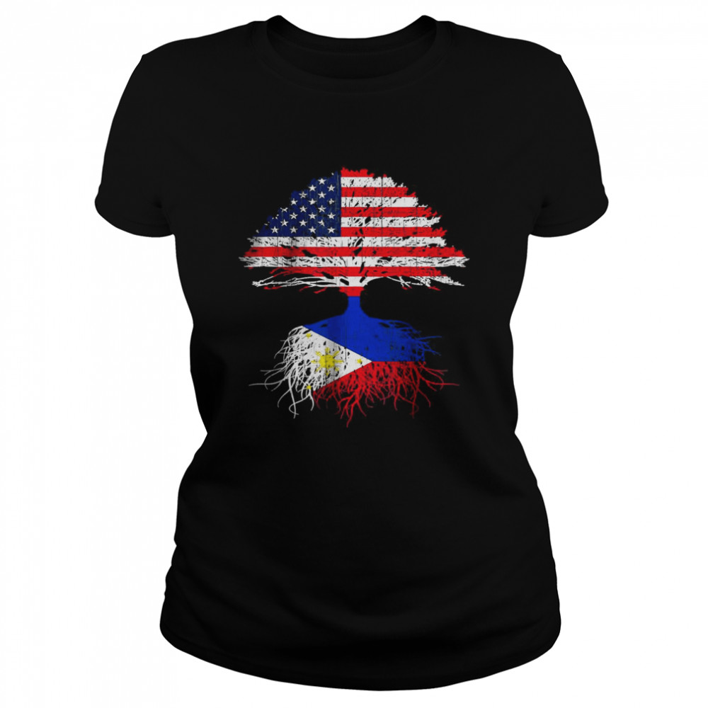 Filipino Roots American Grown Philippines Usa Tree Flag Shirt 1 » Cool Gifts for You - Mfamilygift Filipino Roots American Grown Philippines Usa Tree Flag Shirt 1