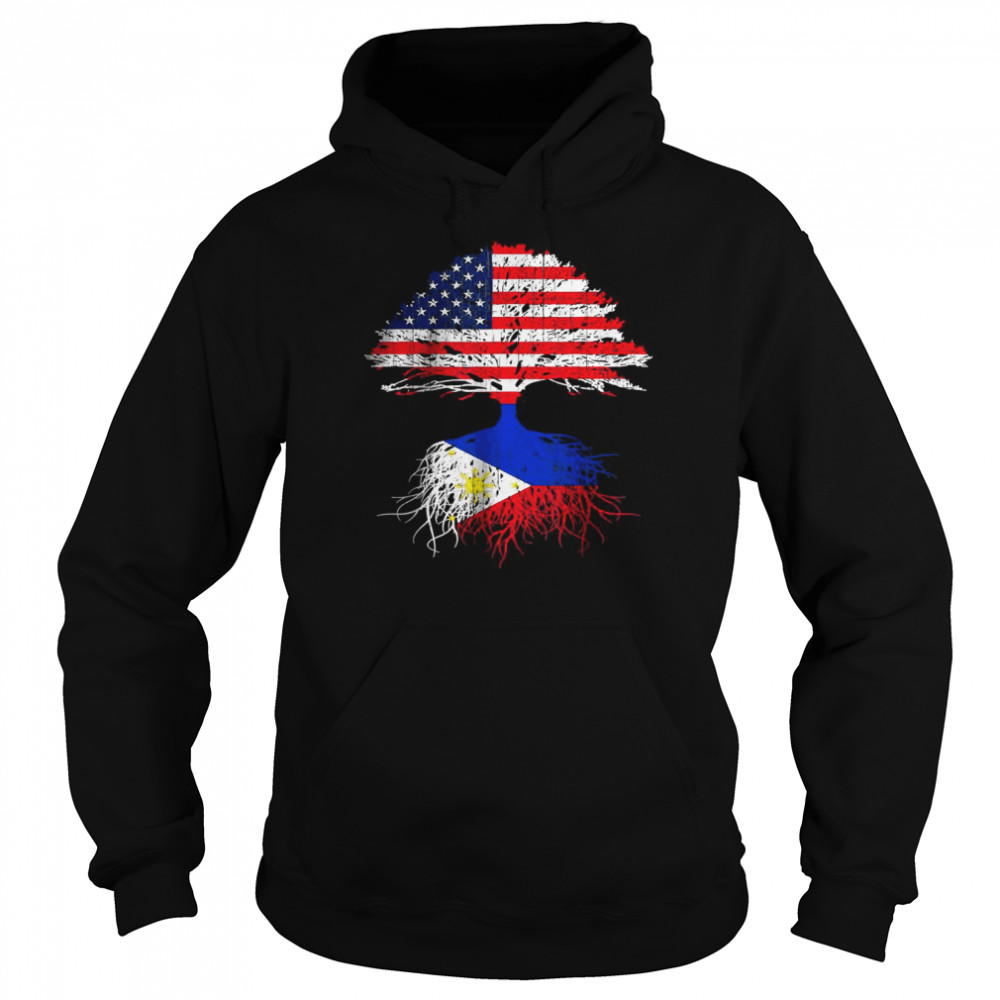 Filipino Roots American Grown Philippines Usa Tree Flag Shirt 4 » Cool Gifts for You - Mfamilygift Filipino Roots American Grown Philippines Usa Tree Flag Shirt 4