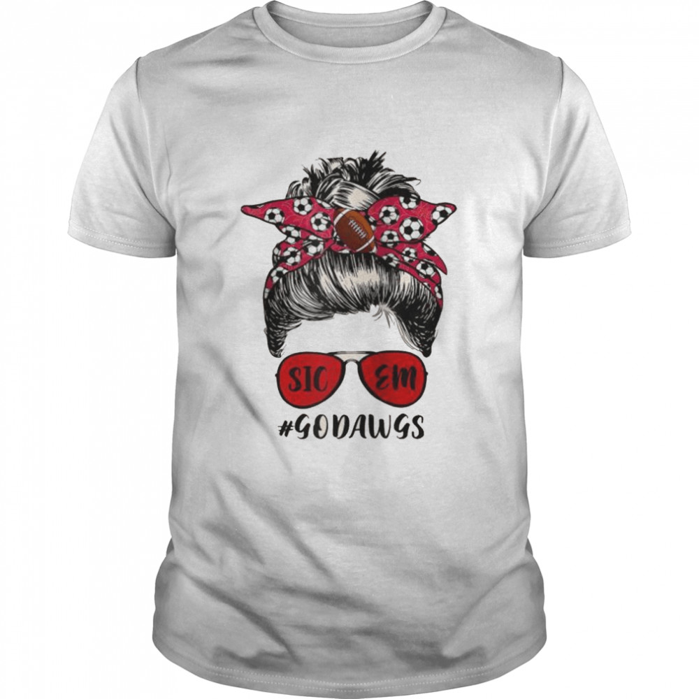 Go Dawgs Sicem Georgia Football Fans Sportss Bleached Shirt