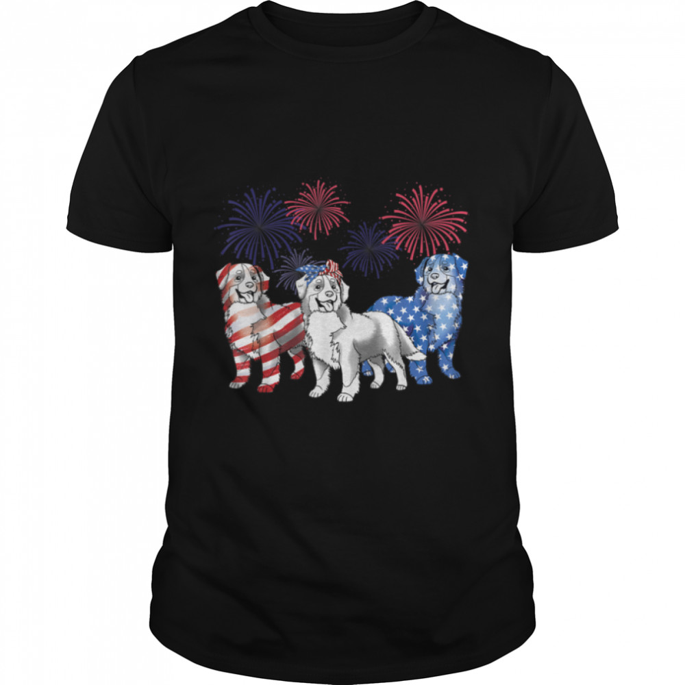 Golden Retriever American Usa Flag 4Th Of July Patriotic T-Shirt B09znjgct9