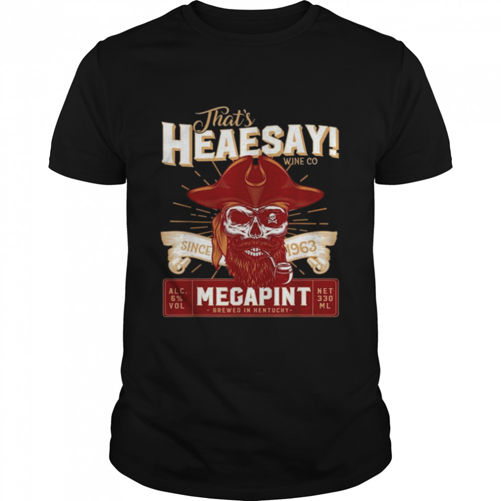 Hearsay Pirate Skull Isnt Happy Hour Anytime Mega Print Shirt Hearsay Pirate Skull Isnt Happy Hour Anytime Mega Print Shirt