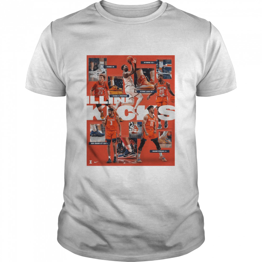 Illinois Basketball Illini Kicks Shirt Illinois Basketball Illini Kicks Shirt