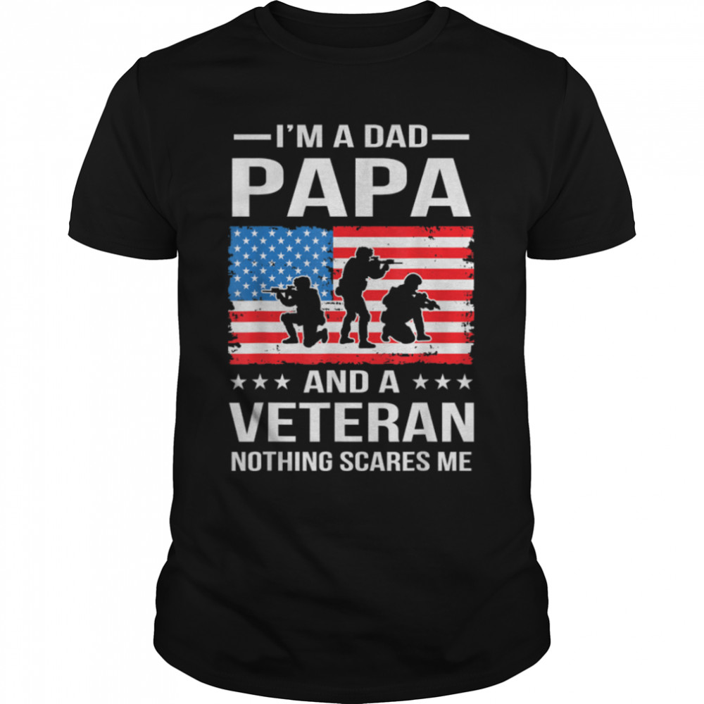 I’M A Dad Grandpa And A Veteran U.S. Flag T-Shirt B09zp2hjyj