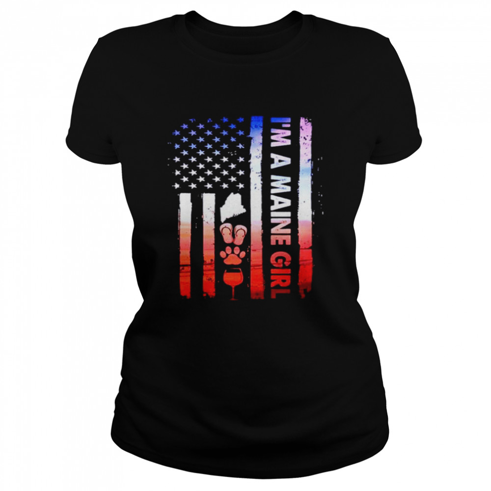 I’M A Maine Girl Camping American Flag Shirt 1 » Cool Gifts for You - Mfamilygift I’M A Maine Girl Camping American Flag Shirt 1