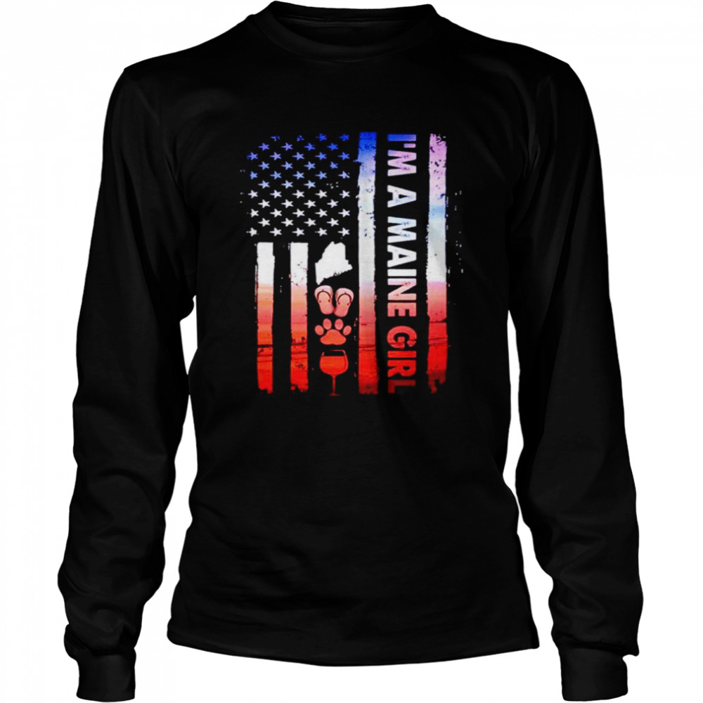 I’M A Maine Girl Camping American Flag Shirt 2 » Cool Gifts for You - Mfamilygift I’M A Maine Girl Camping American Flag Shirt 2