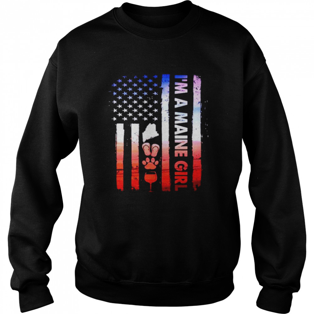 I’M A Maine Girl Camping American Flag Shirt 3 » Cool Gifts for You - Mfamilygift I’M A Maine Girl Camping American Flag Shirt 3