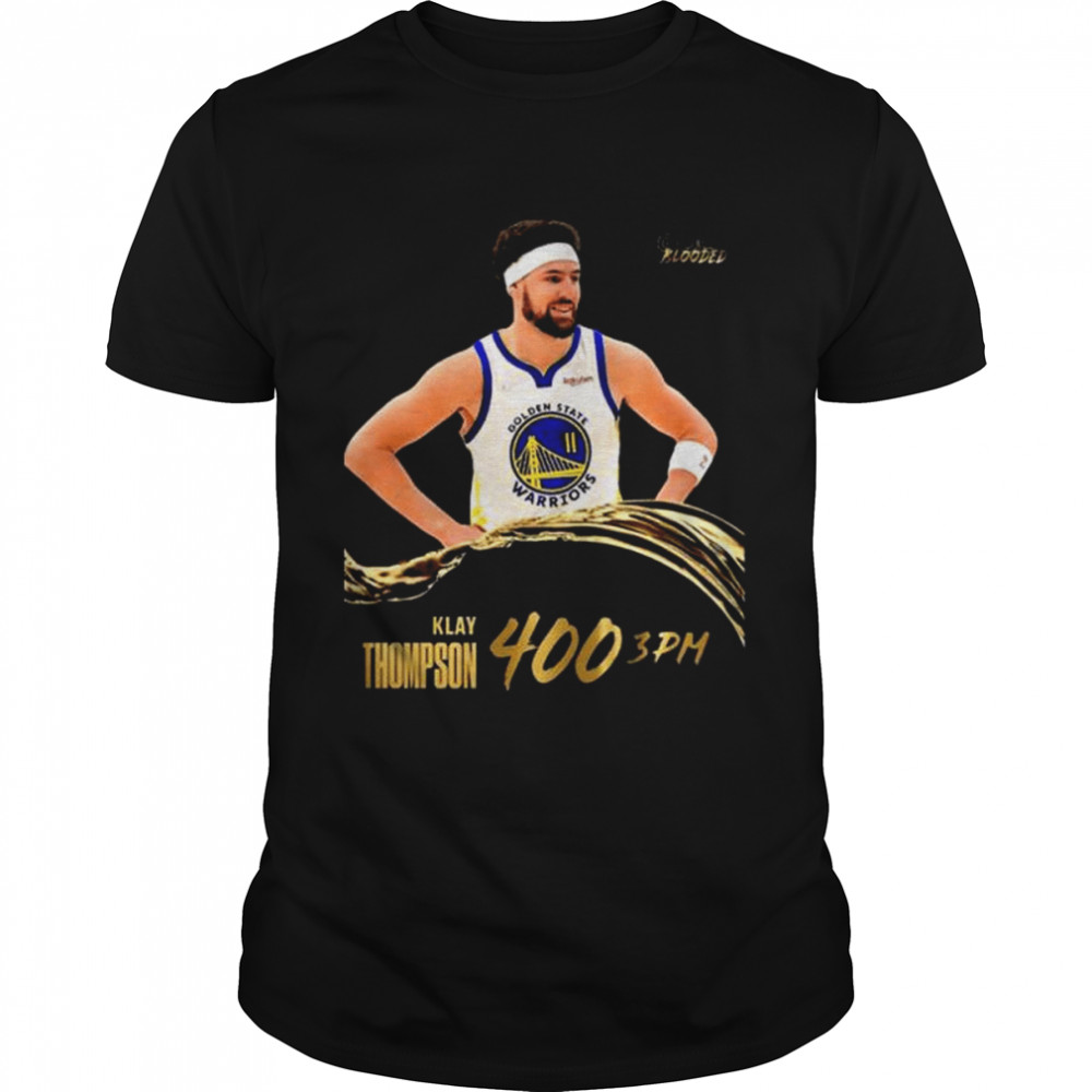 Klay Thompson 400 Three Pointers Golden State Warriors Gold Blooded T-Shirt Klay Thompson 400 Three Pointers Golden State Warriors Gold Blooded T-Shirt