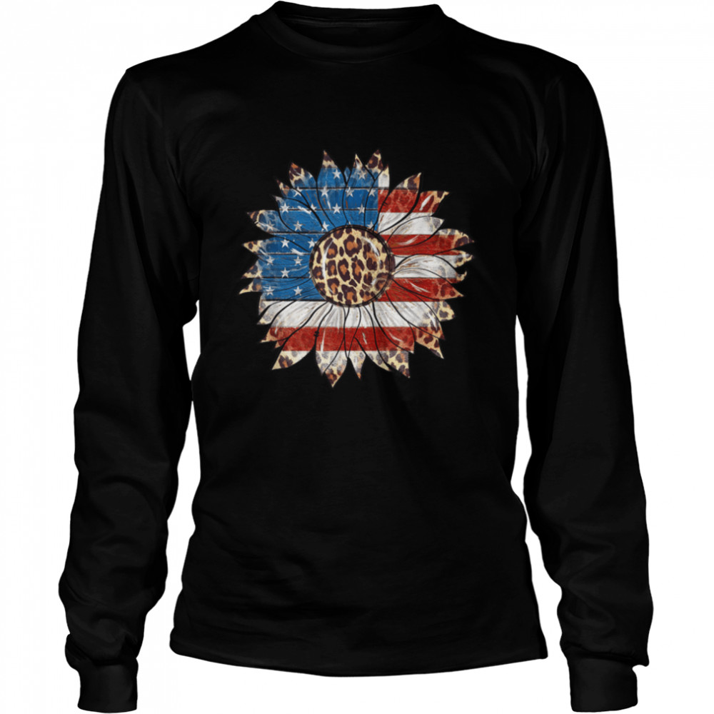 Leopard Sunflower American Flag Patriotic 4Th Of July Women T-Shirt B09zhfcvk5 2 » Cool Gifts for You - Mfamilygift Leopard Sunflower American Flag Patriotic 4Th Of July Women T-Shirt B09zhfcvk5 2