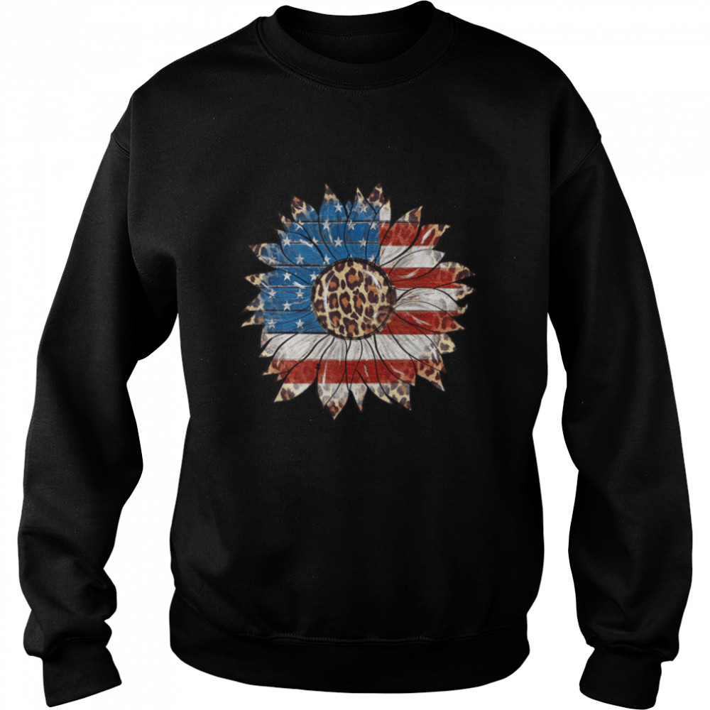 Leopard Sunflower American Flag Patriotic 4Th Of July Women T-Shirt B09zhfcvk5 3 » Cool Gifts for You - Mfamilygift Leopard Sunflower American Flag Patriotic 4Th Of July Women T-Shirt B09zhfcvk5 3