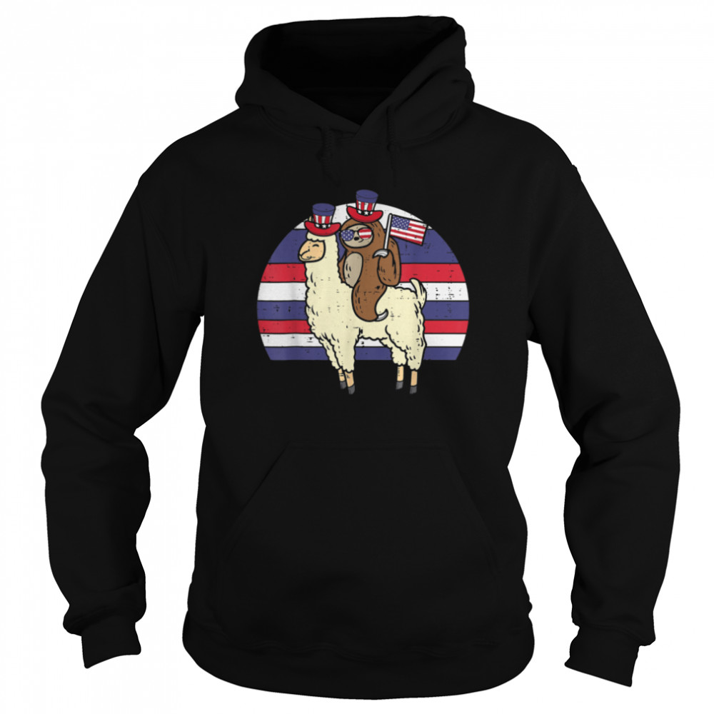 Llama Riding Sloth American Flag Usa Cute 4Th Of July Fourth T-Shirt B09znzc967 4 » Cool Gifts for You - Mfamilygift Llama Riding Sloth American Flag Usa Cute 4Th Of July Fourth T-Shirt B09znzc967 4