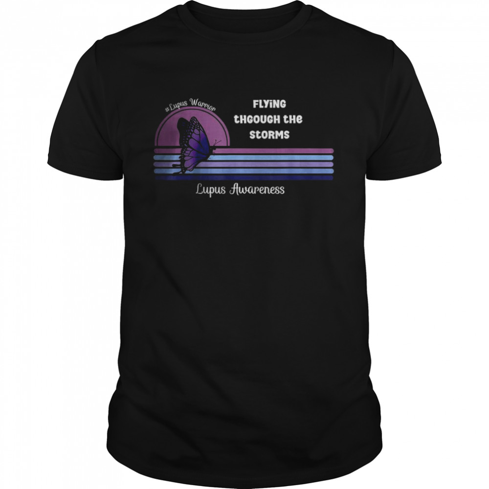 Lupus Awareness Lupus Warrior Half Sunset Tee Shirt