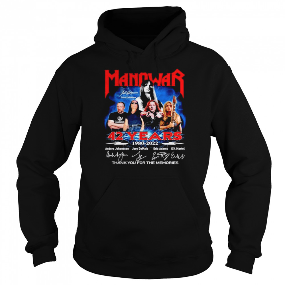 Manowar 42 Years 1980 2022 Thank You For The Memories Signatures Shirt 4 » Cool Gifts for You - Mfamilygift Manowar 42 Years 1980 2022 Thank You For The Memories Signatures Shirt 4