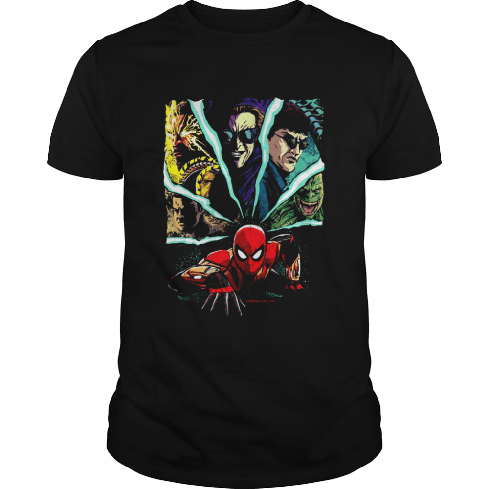 Marvel Spiderman No Way Home Spiderman And Foes Langarmshirt Shirt Marvel Spiderman No Way Home Spiderman And Foes Langarmshirt Shirt