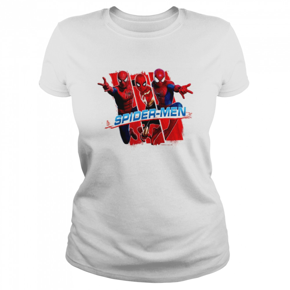 Marvel Spiderman No Way Home Spidermen Trio Shirt 1 » Cool Gifts for You - Mfamilygift Marvel Spiderman No Way Home Spidermen Trio Shirt 1