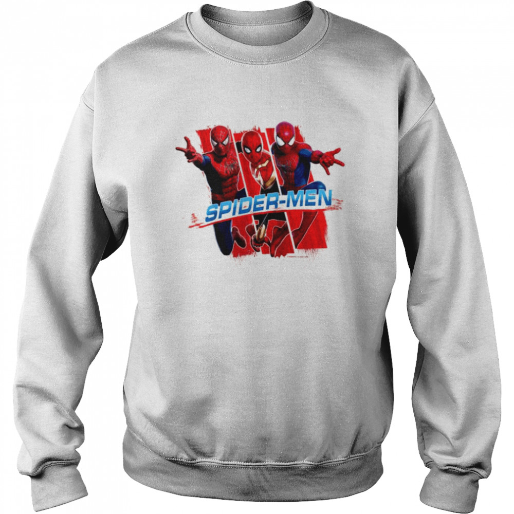 Marvel Spiderman No Way Home Spidermen Trio Shirt 3 » Cool Gifts for You - Mfamilygift Marvel Spiderman No Way Home Spidermen Trio Shirt 3