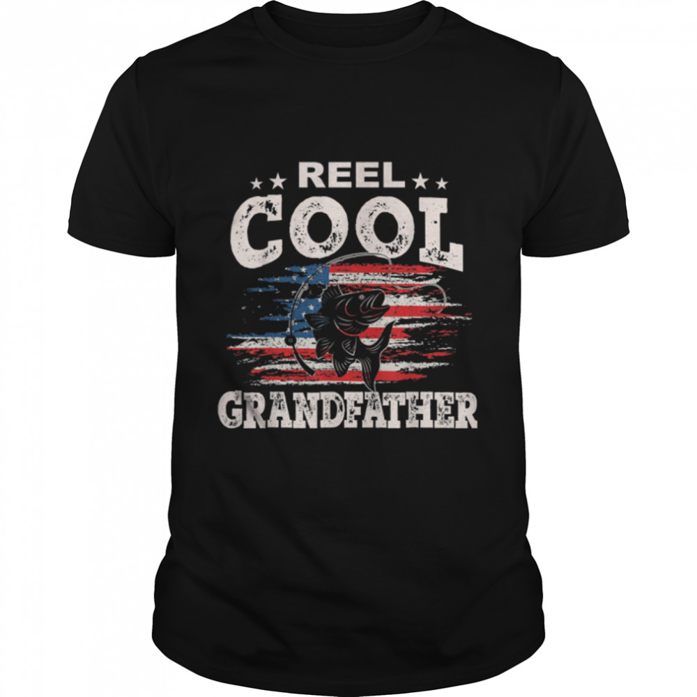 Mens Gift For Fathers Day Tee – Fishing Reel Cool Grandfather T-Shirt B09zdxszcn