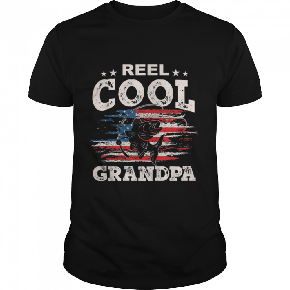 Mens Gift For Fathers Day Tee – Fishing Reel Cool Grandpa T-Shirt B09zdn9lbv
