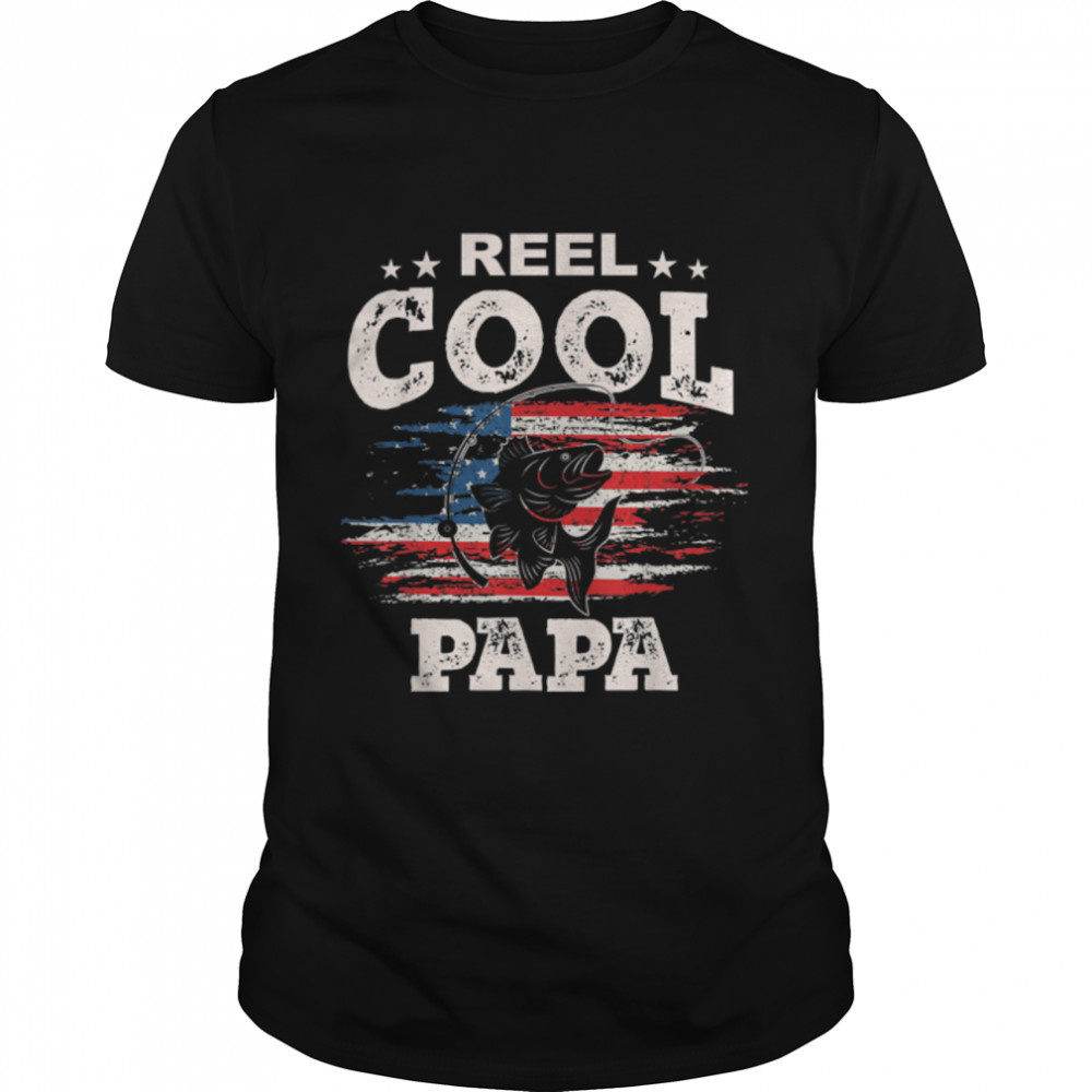 Mens Gift For Fathers Day Tee – Fishing Reel Cool Papa T-Shirt B09zdyfmt5