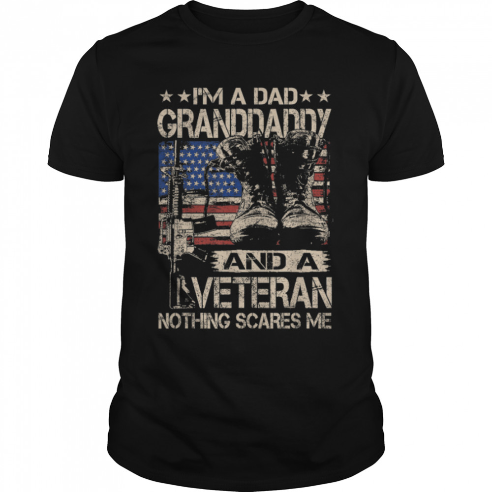 Mens I’M A Dad Granddaddy And A Veteran Funny Granddaddy Father’S T-Shirt B09zhpc9d2