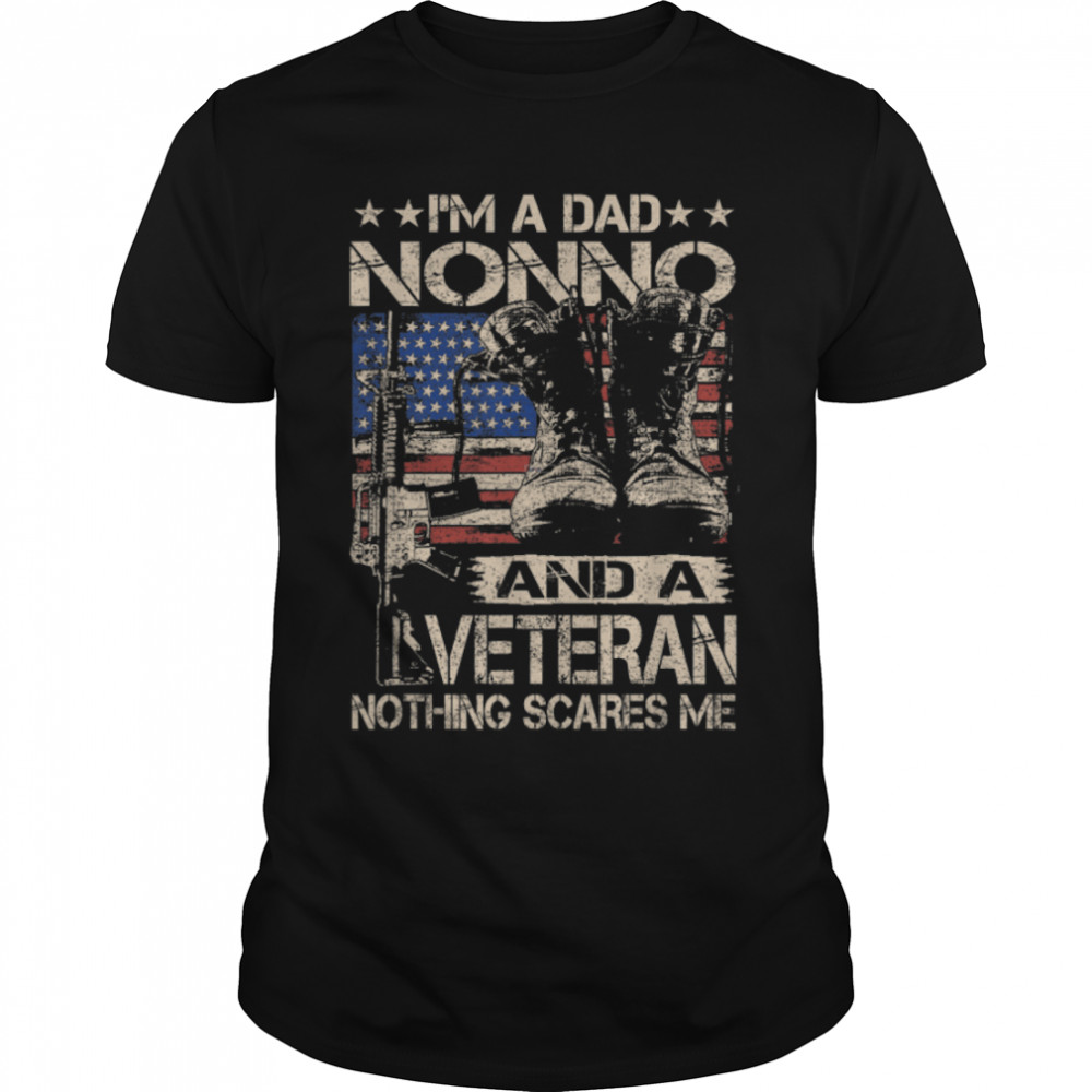 Mens I’M A Dad Nonno And A Veteran Funny Nonno Father’S Day Gift T-Shirt B09zgwtv94