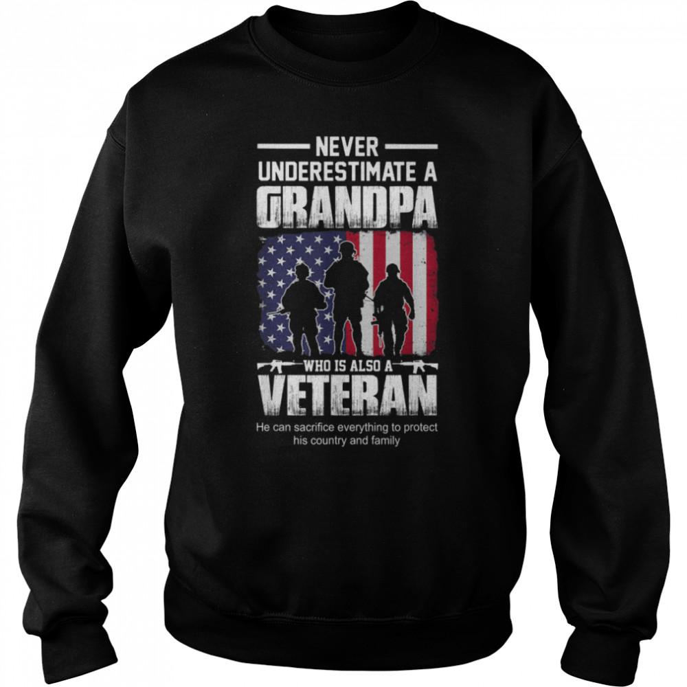 Mens Never Underestimate A Cool Veteran Grandpa T-Shirt B09zd6hdt1 3 » Cool Gifts for You - Mfamilygift Mens Never Underestimate A Cool Veteran Grandpa T-Shirt B09zd6hdt1 3