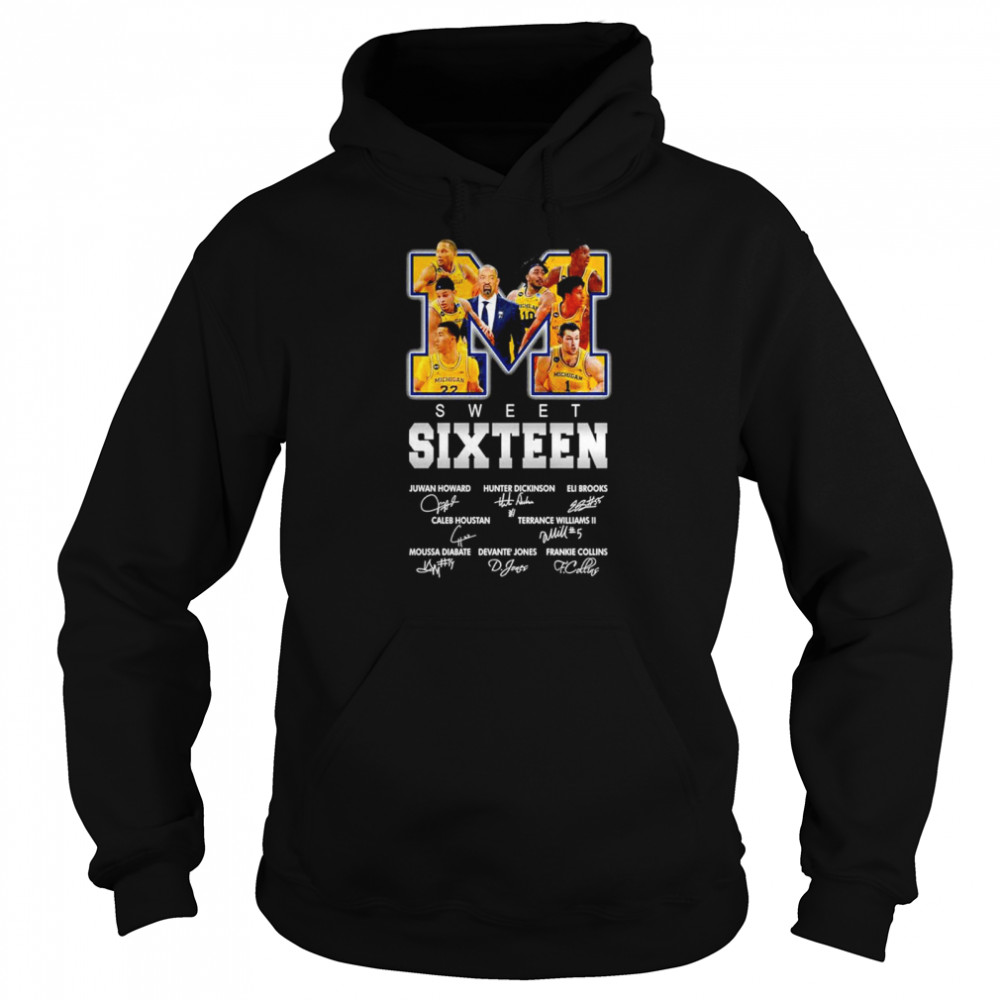 Michigan Wolverines Sweet Sixteen Signatures Shirt 4 » Cool Gifts for You - Mfamilygift Michigan Wolverines Sweet Sixteen Signatures Shirt 4