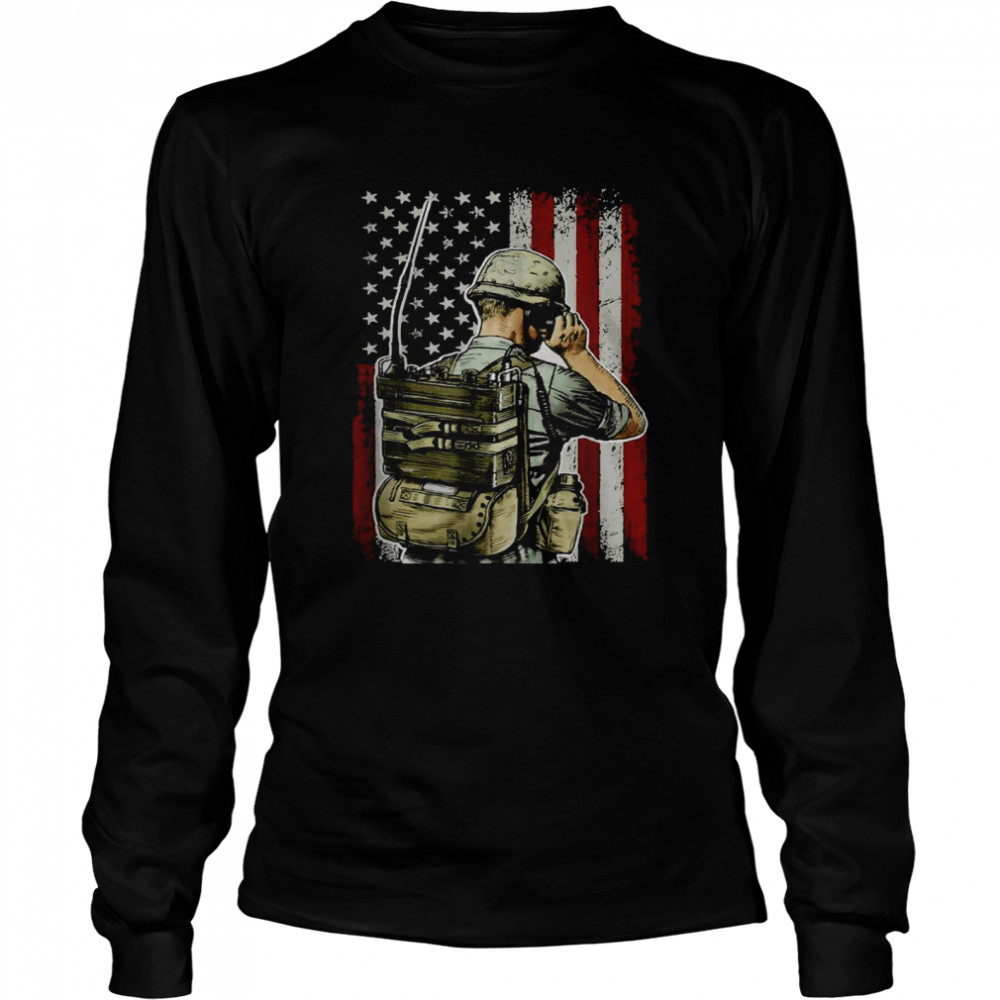 Military Radio Operator American Flag T-Shirt 2 » Cool Gifts for You - Mfamilygift Military Radio Operator American Flag T-Shirt 2