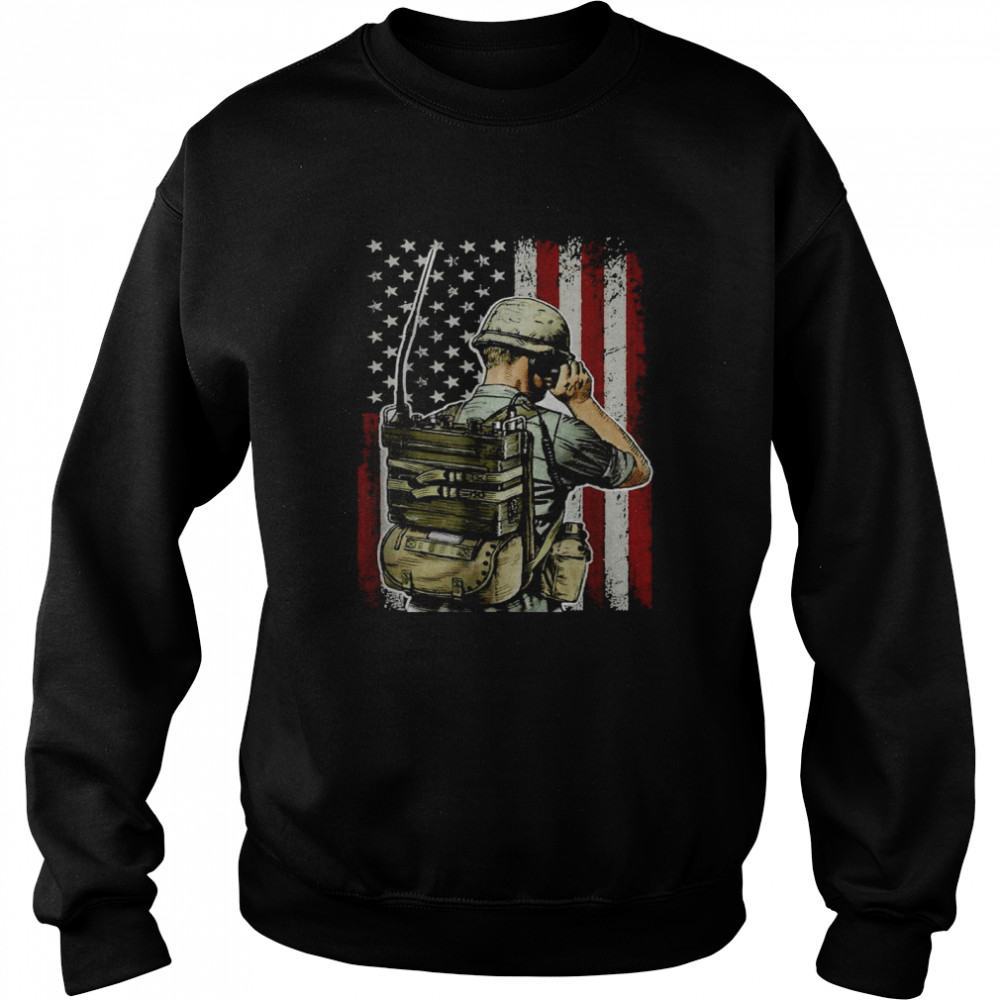 Military Radio Operator American Flag T-Shirt 3 » Cool Gifts for You - Mfamilygift Military Radio Operator American Flag T-Shirt 3