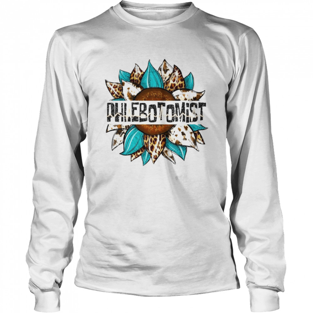 Phlebotomist Leopard Sunflower Shirt 2 » Cool Gifts for You - Mfamilygift Phlebotomist Leopard Sunflower Shirt 2
