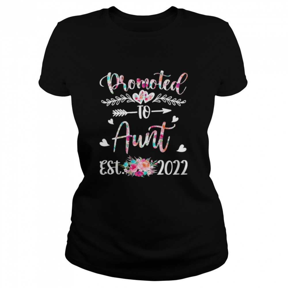 Promoted To Aunt Est 2022 Flower Shirt 1 » Cool Gifts for You - Mfamilygift Promoted To Aunt Est 2022 Flower Shirt 1