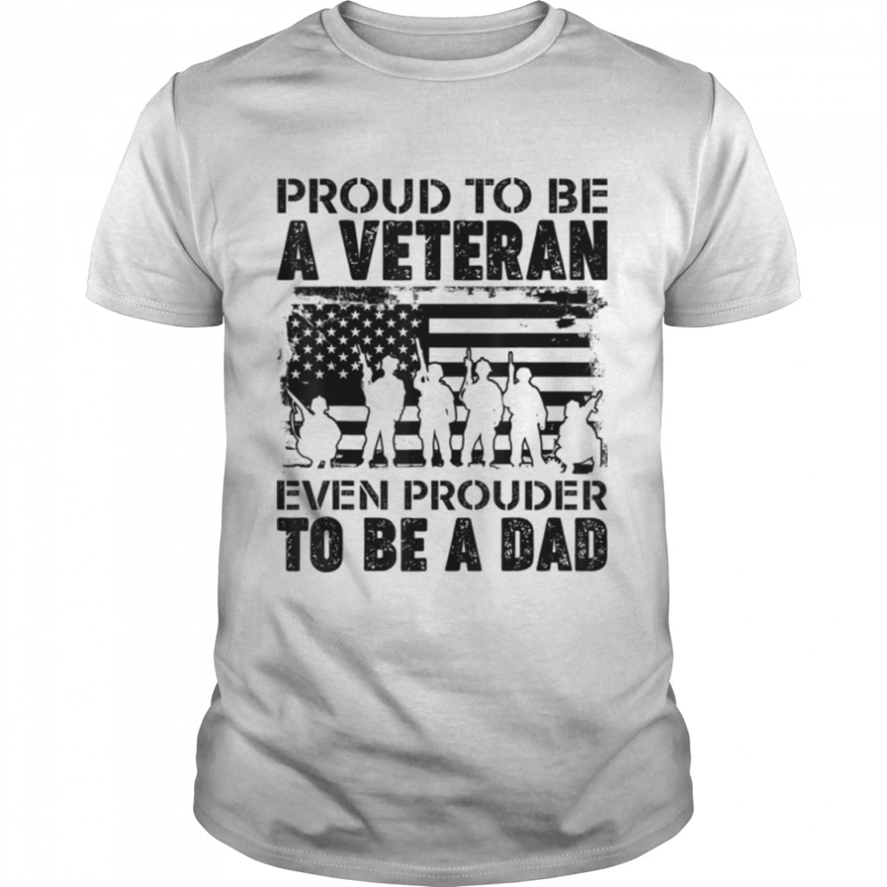 Proud Veteran Dad Fathers Day U.S. Flag T-Shirt B09znjtdqt