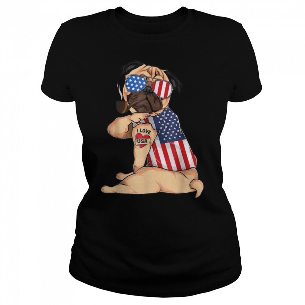 Pug Dog Merica 4Th Of July Usa American Flag Men Women T-Shirt B09znw2bg3 1 » Cool Gifts for You - Mfamilygift Pug Dog Merica 4Th Of July Usa American Flag Men Women T-Shirt B09znw2bg3 1
