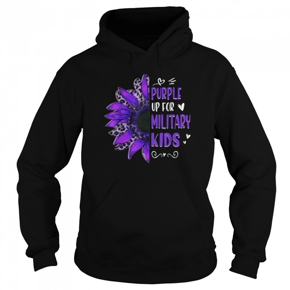 Purple Up For Military Purple Sunflower Military Children Mo T-Shirt B09zd6hts1 4 » Cool Gifts for You - Mfamilygift Purple Up For Military Purple Sunflower Military Children Mo T-Shirt B09zd6hts1 4