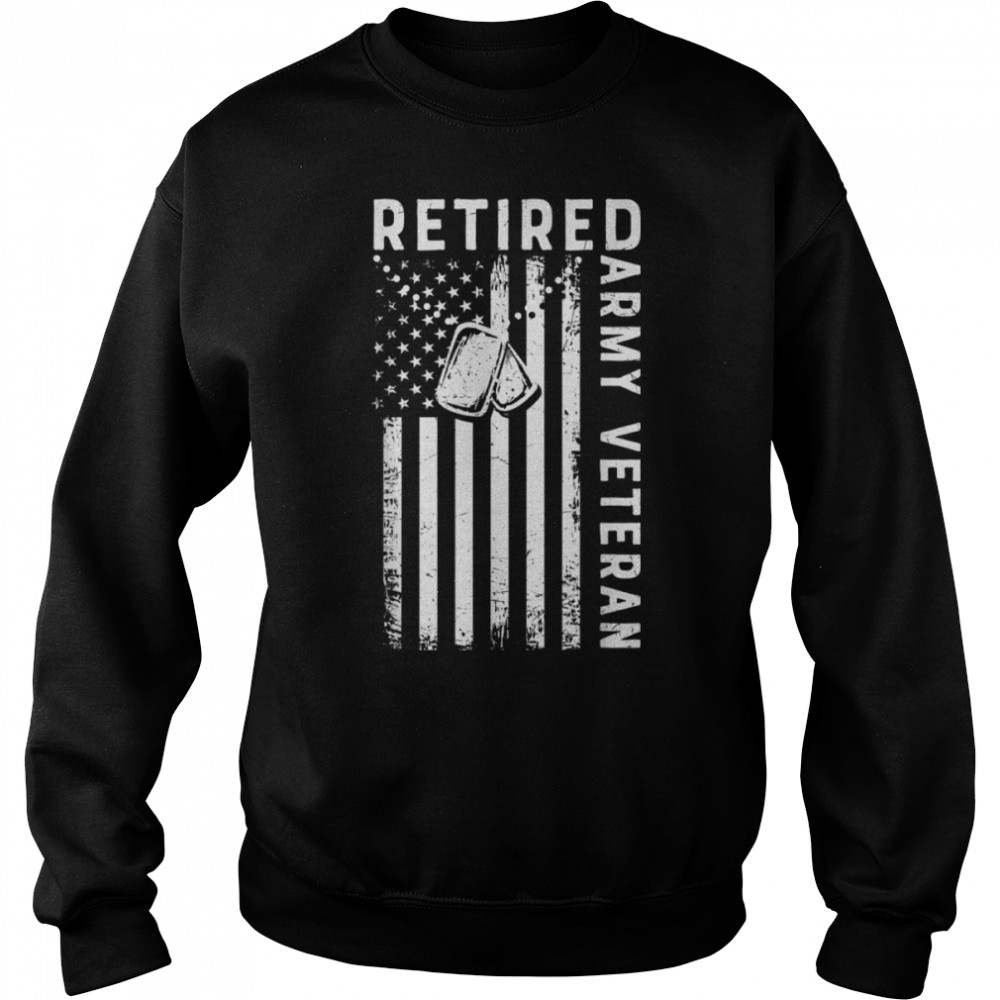 Retired Army Veteran Dog Tags U.S. Flag T-Shirt B09znwr622 3 » Cool Gifts for You - Mfamilygift Retired Army Veteran Dog Tags U.S. Flag T-Shirt B09znwr622 3