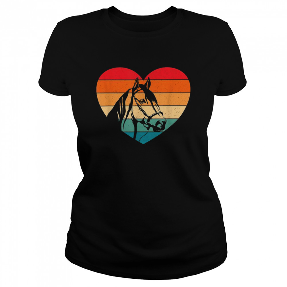 Retro Horse Heart Horseback Riding Horse Shirt 1 » Cool Gifts for You - Mfamilygift Retro Horse Heart Horseback Riding Horse Shirt 1